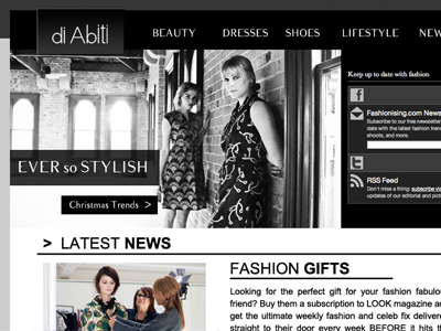 Di Abiti Website black blog clean clothing design fashion flat modern news press ui website