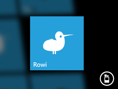 Rowi Tile Remix app bird brand branding icon logo metro phone rebranding tile twitter windows wp7