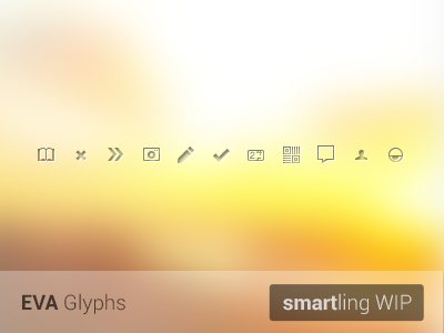 Eva Glyphs app dashboard design glyphs icons platform translation ui ux web wip