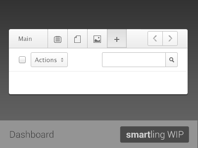 Dashboard app style tabs ui visual web window