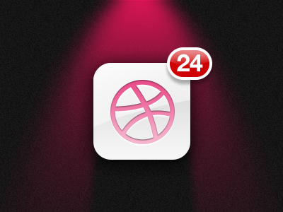 Dribbble Icon app dribbble ios iphone mock