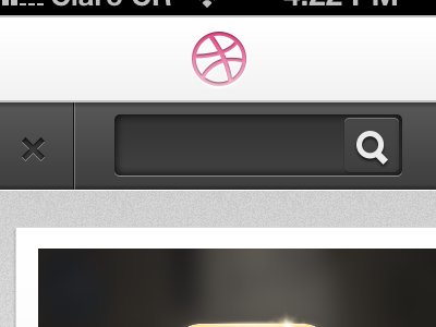 Searching the Dribbble App app design dribbble glyphs icons ios iphone mobile mock platform ui ux web wip