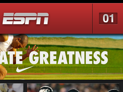 ESPN ScoreCenter For iPhone ad app design espn football ios match score scoreboard sports ui ux visual