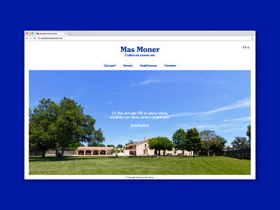 Mas Moner – Web branding identity web