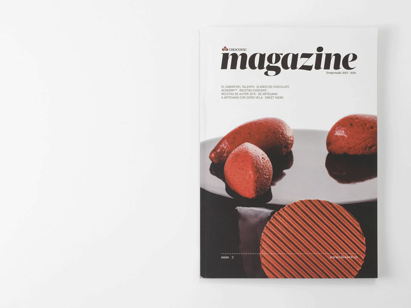 Magazine Chocovic chocolate cover editorial magazine magazine cover pastry spreads