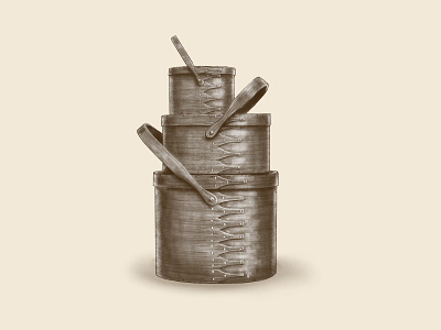 Shaker Sawdust Stacking Boxes Illustration digital illustration illustration procreate shaker box spot illustration