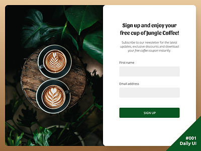 Daily UI #001 Sign Up Page