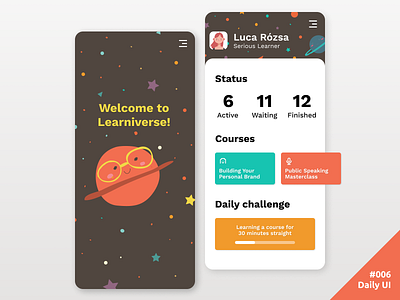 Daily UI #006 Learning App User Profile