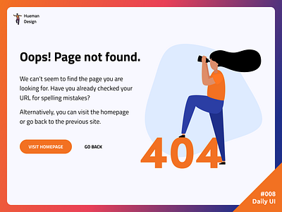 Daily UI #008 404 Page