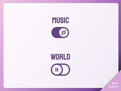 Daily UI #015 On/Off Switch 015 cd daily daily ui dailyui gradient music off on on off switch record switch ui vinyl