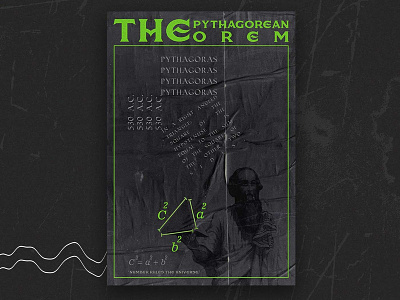 The Pythagoream Theorem art digital concept creative design math posters visual art