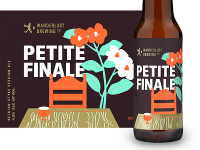 Petite Finale (GOLD = $) beer bottle foil gold illustration