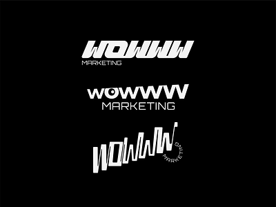 Logo WOWWW marketing branding concept design logo logodesign typography ui vector