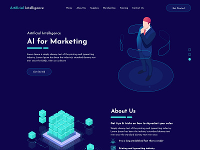 Ai Markiting animation app branding design icon identity illustration illustrator landing page logo minimal mobile mockup typography ui ux web webdesigner website wire frame