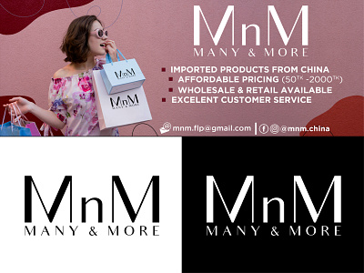 MnM : An Online Based Fashion Item Shop brand branding clothing cosmetics design graphic design logo page shop vector