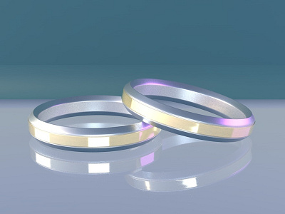 3D Silver and Golden Rings 3d 3d art cinema 4d design mockup design rings