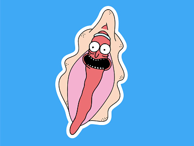 Vagina Rick adobe adultswim cartoon design graphic graphicdesign graphicdesigner illustrator pin pins rickandmorty sticker