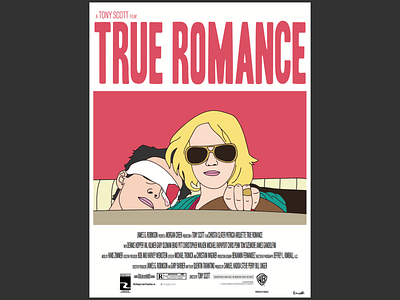 True Romance poster adobe design ermann ermanngraphic graphic graphicdesign graphicdesigner illustration illustrator movie movie poster poster quentin tarantino romance tarantino tony scott true romance vector