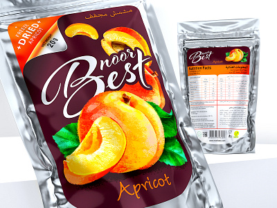 NOOR BEST— FRUITS AND BERRIES apricot brand branding design fruits illustration label logo packaging packaging design snack trademark