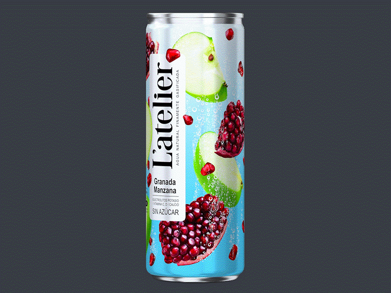 L'ATELIER — CARBONATED BEVERAGE brand branding can carbonated drink design logo packaging packaging design trademark