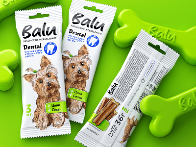 BALU — CHEWY TREAT FOR DOGS brand branding character design dog dog food flow pack food illustration label logo packaging packaging design trademark