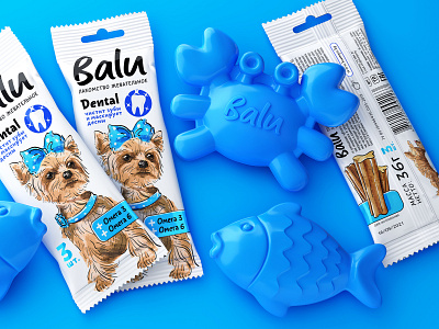 BALU — CHEWY TREAT FOR DOGS brand branding character design dog dog food flow pack food illustration label logo packaging packaging design trademark