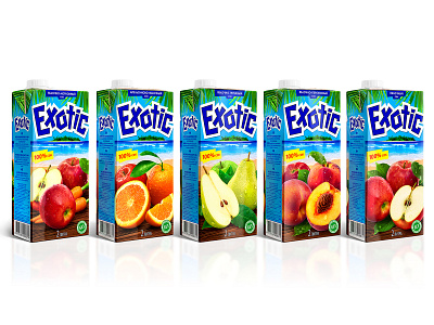 EXOTIC — juices brand branding carrot design drinks foodstyle fruits illustration juices logo orange oranges packaging packaging design peach photo trademark typography