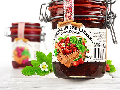 ABC — BERRY JAM berries brand branding design illustration jam label logo packaging packaging design raspberry strawberry trademark