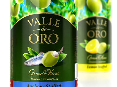 VALLE DE ORO — GREEN AND BLACK OLIVES brand branding design green and black olives logo olives packaging packaging design trademark valle de oro