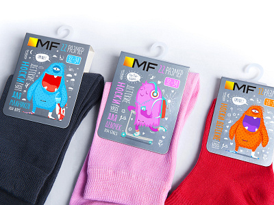 MF — SOCKS AND TIGHTS brand branding character design illustration label logo packaging packaging design socks trademark typography vector