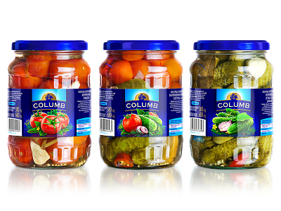 СOLUMB — PRESERVED VEGETABLES brand branding cucumbers design label logo packaging packaging design preserved vegetables tomato tomatoes trademark vegetables сolumb