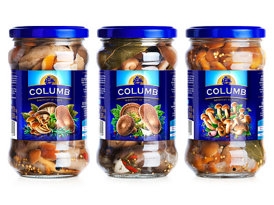 СOLUMB — PRESERVED MUSHROOMS brand branding design label logo mushrooms packaging packaging design preserved mushrooms trademark typography сolumb