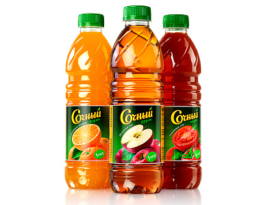 SOCHNYI — NECTARS AND JUICES apple brand branding design juices label logo nectars packaging packaging design plastic bottle sochnyi tomatoe trademark typography