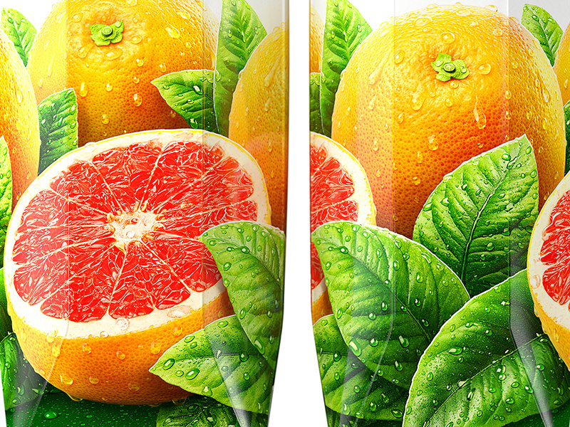АВС — SUGAR AND PRESERVATIVES FREE JUICES food photo illustration brand packaging design packaging design branding tetra pak beverages eyedrops greenery vegetation leaves foliage drink juices авс grapefruit