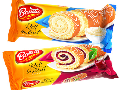 BONITA — ROLL BISCUIT baked goods berries biscuit bonita brand branding cherry condensed milk design food illustration logo packaging packaging design photo roll trademark