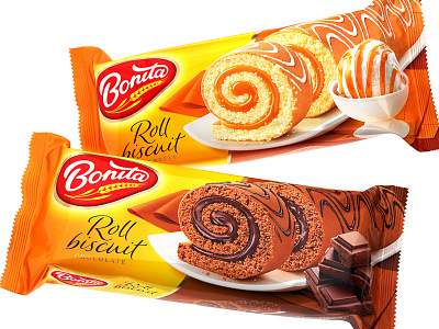 BONITA — ROLL BISCUIT baked products biscuits bonita brand branding chocolate design food illustration logo packaging packaging design photo roll trademark