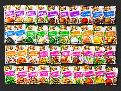 MAGIYA VKUSA — SPICES basil brand branding design dishes food herbage illustration logo packaging packaging design pepper trademark vegetables сonfectionery additives