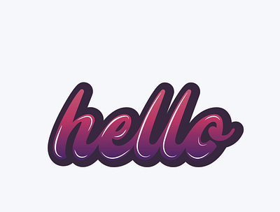 Hello hello illustration text type typography