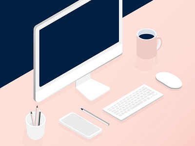 Isometric imac Illustration