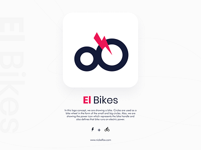 El Bikes - Logo Concept android app concept bike brand identity branding branding design cards colors concept design electric icon illustration ios logo minimal power typography ui ux
