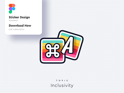 Sticker - Inclusivity 3d branding dailyui design download figma free graphic design illustration laptop logo minimal patch resources sticker stickers typography ui ux vector