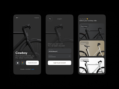 Cowboy : Electric Bike App Concept Design