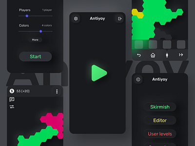 Game Antiyoy. Neomorphism. UI Kit