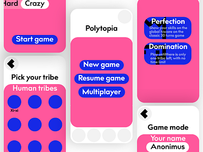 Concept Polytopia app design game graphic design minimal minimalism new typography ui user interface ux