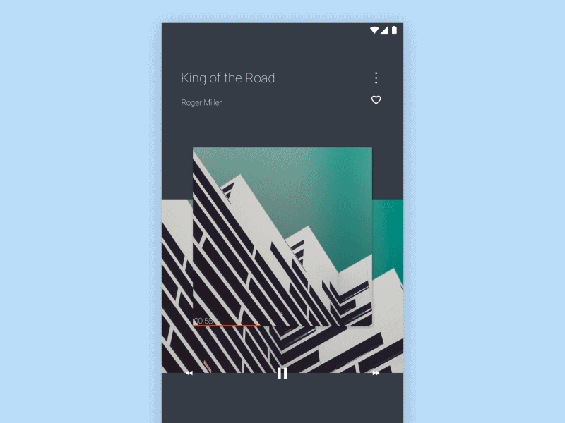 Music Player ae animation app flat material music player simple song ui ux