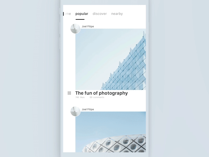 Concept project - Photory - Final - #2 animation app concept detail interaction ui ux