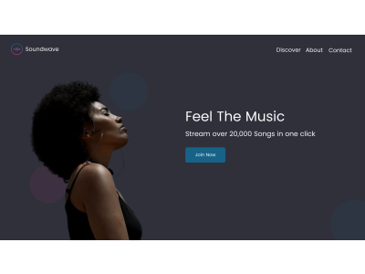 Spotify Inspired Landing page ui ux