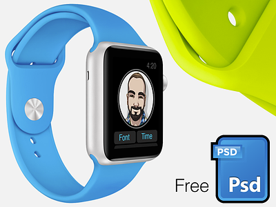  Watch screenshot mock kit [PSD] apple focuspixels free iwatch mockup photoshop psd screenshot ui ux vector watch