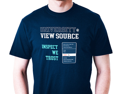 University of View Source Tee for developers + reverse engineers code design geek hack hacker open source shirt shirt design web