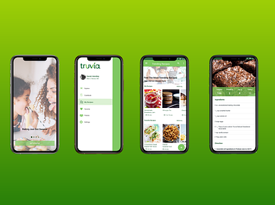 Truvia Mobile App branding clean cooking app creative direction mobile mobile app design mobile design mobile ui ui ui design user experience user interface user research ux ux design